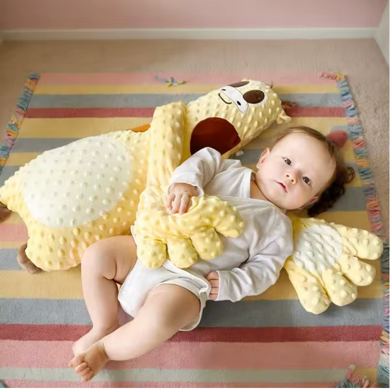 Coussin apaisant pour bébé en peluche avec support de chargement USB