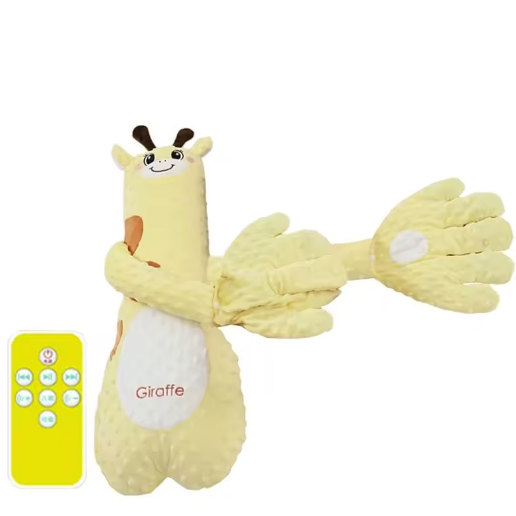 Coussin apaisant pour bébé en peluche avec support de chargement USB